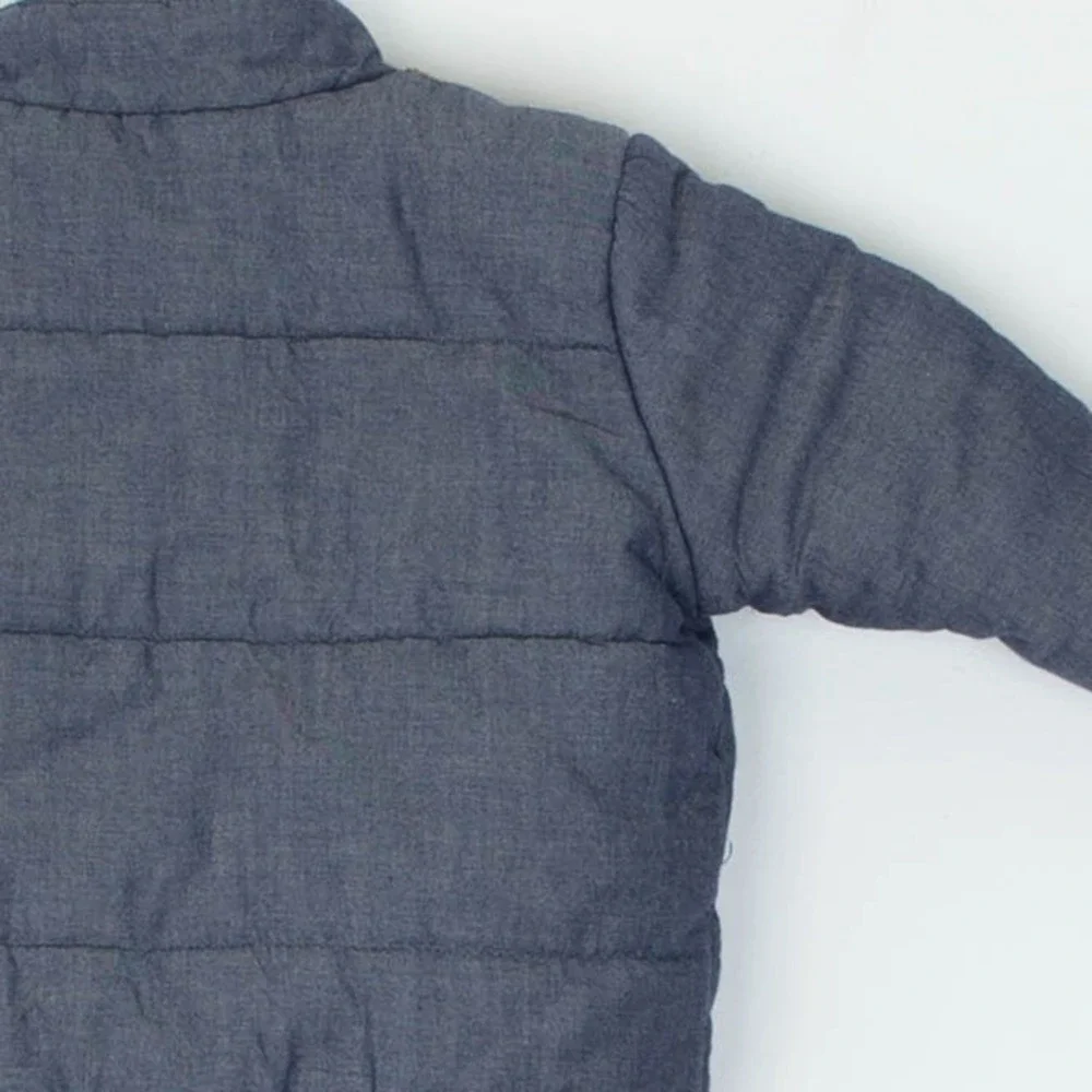 7 For All Mankind Baby Boys Chambray Puffer Jacket Corduroy Trim 12M Winter Fall